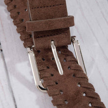 Load image into Gallery viewer, Wide Vegan Leather Whipstitch Edge Belt