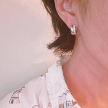 Load image into Gallery viewer, Glam Edge Sculpted Huggie Earrings