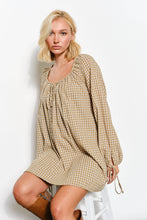 Load image into Gallery viewer, Pretty Garbage Plaid Babydoll Mini Dress