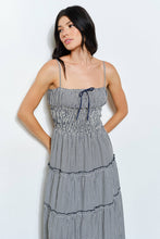 Load image into Gallery viewer, Gingham Smocked Waist Maxi Dress