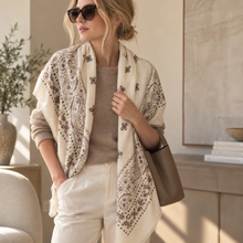 Load image into Gallery viewer, Ellison+Young Brushed Bandana Oversized Square Scarf