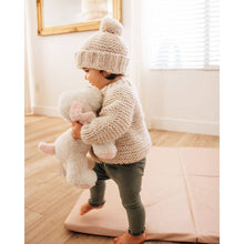 Load image into Gallery viewer, Natural Garter Stitch Cardigan Sweater Baby & Toddler