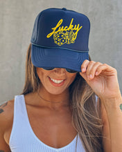 Load image into Gallery viewer, Lucky Roll Trucker Hat (Navy)
