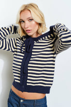 Load image into Gallery viewer, Pretty Garbage Striped Sweater Hoodie Cardigan