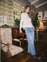 Load image into Gallery viewer, Aaron & Amber Drawstring Waist Straight Soft Denim Pants