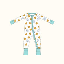 Load image into Gallery viewer, Bamboo Footie Pajamas Onesie - Milk & Cookies