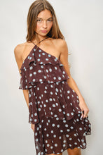 Load image into Gallery viewer, Polka Dot Tiered Halter Mini Dress