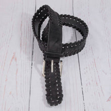 Load image into Gallery viewer, Wide Vegan Leather Whipstitch Edge Belt