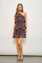 Load image into Gallery viewer, Polka Dot Tiered Halter Mini Dress
