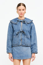 Load image into Gallery viewer, Sofie The Label Kensie Denim Ruffle Collar Jacket