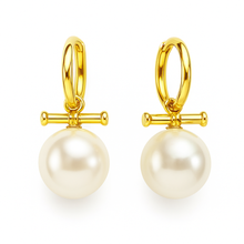 Load image into Gallery viewer, Toggle Bar Pearl Earrings
