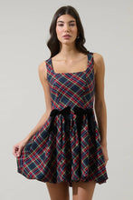 Load image into Gallery viewer, Sugarlips Plaid Bow Mini Dress