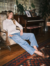 Load image into Gallery viewer, Aaron & Amber Drawstring Waist Straight Soft Denim Pants