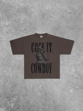 Load image into Gallery viewer, Cool It Cowboy Western Boxy Oversized TShirt