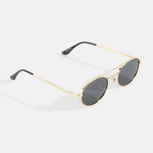 Load image into Gallery viewer, Slim Oval Double Bridge Metal Frame Sunglasses