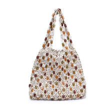 Load image into Gallery viewer, Asher Open Knit Beaded Tote