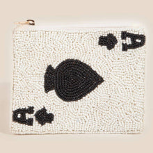Load image into Gallery viewer, Seed Beaded Ace Card Coin Purse