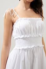 Load image into Gallery viewer, Sugarlips Orion Smocked Waist Tie Strap Poplin Midi Dress