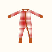 Load image into Gallery viewer, Polished Prints Plaid Gingham Zip Bamboo Sleeper
