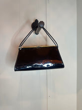 Load image into Gallery viewer, Vintage Black Patent Leather Handle Purse
