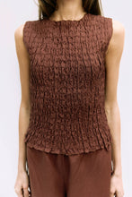Load image into Gallery viewer, The Maven Top Smocked Sleeveless Tie Back Top
