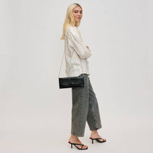 Load image into Gallery viewer, Adelle Croc Crossbody Clutch
