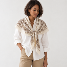 Load image into Gallery viewer, Ellison+Young Brushed Bandana Oversized Square Scarf
