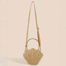Load image into Gallery viewer, Straw Shell Shape Braided Top Handle Bag
