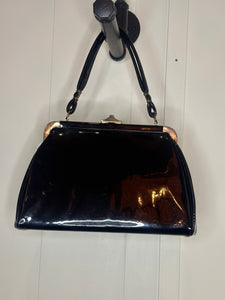 Vintage Black Patent Leather Purse