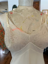 Load image into Gallery viewer, Vintage Cream Lace Slip Dress
