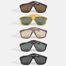 Load image into Gallery viewer, Oversized Shield Flat Top Aviator Sunglasses
