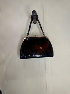 Vintage Black Patent Leather Purse