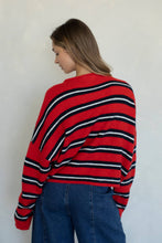 Load image into Gallery viewer, Soft Lightweight Piper Cardigan - Varsity Stripe
