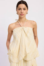 Load image into Gallery viewer, Emory Linen Watercolor Halter Tank Top
