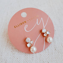 Load image into Gallery viewer, Golden Sparkle Pearl Drop Earrings
