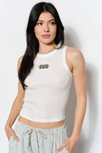 Load image into Gallery viewer, Pretty Garbage Olive Bead Embroidered Tank
