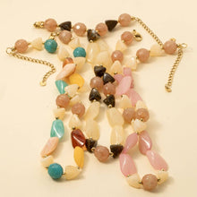 Load image into Gallery viewer, Marble Resin And Metallic Beads Necklace
