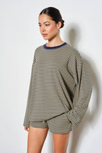 Load image into Gallery viewer, Pretty Garbage Striped Relaxed Fit Oversized Top
