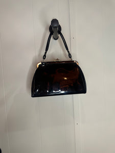 Vintage Black Patent Leather Purse