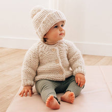 Load image into Gallery viewer, Natural Garter Stitch Cardigan Sweater Baby &amp; Toddler
