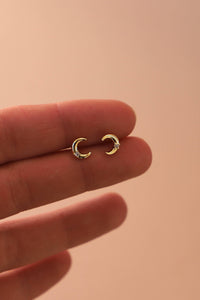 Katie Waltman Crescent Moon Studs