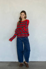 Load image into Gallery viewer, Soft Lightweight Piper Cardigan - Varsity Stripe
