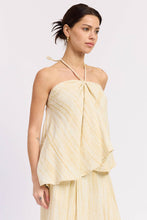 Load image into Gallery viewer, Emory Linen Watercolor Halter Tank Top
