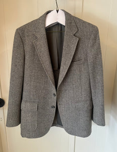 Vintage Houndstooth Blazer Jacket 100% Wool