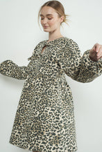 Load image into Gallery viewer, Aaron &amp; Amber Leopard Bow Tie Babydoll Dress

