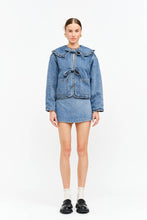 Load image into Gallery viewer, Sofie The Label Kensie Denim Ruffle Collar Jacket
