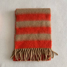Load image into Gallery viewer, Striped Oversized Fringe Blanket Scarf
