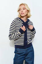 Load image into Gallery viewer, Pretty Garbage Striped Sweater Hoodie Cardigan
