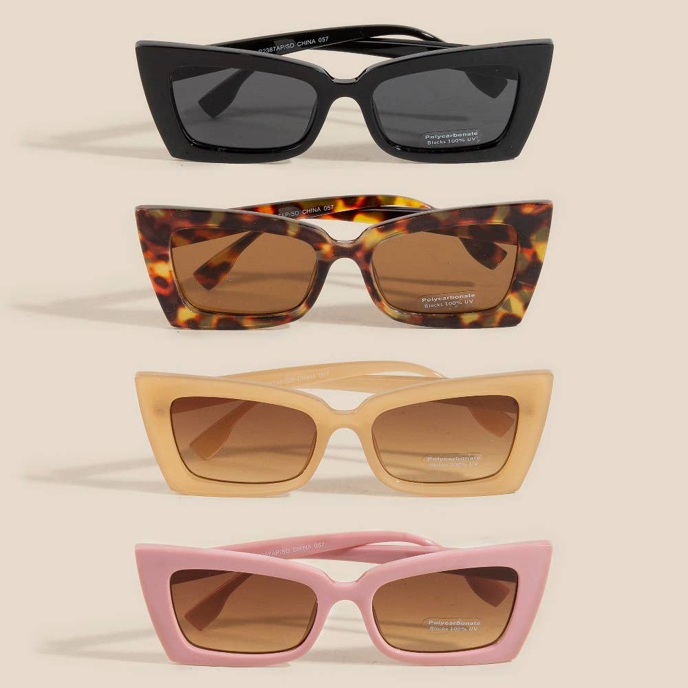 Thick Cat Eye Frame Sunglasses