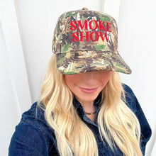 Load image into Gallery viewer, Camo Smoke Show- Embroidered Hat
